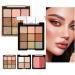 Palette de Maquillage Fard Paupi res Fard Joues Illuminateur - Cosm tiques Doux Tenue Longue Soins Peau Mature Visage Yeux Beaut Voyage Soir e # 02
