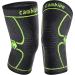 CAMBIVO 2 Pack Knee Brace, Knee Compression Sleeve for Men and Women, Knee Support for Running, Workout, Gym, Hiking, Sports (Green,Large)
