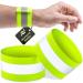 Avana reflector band Reflecting safety band Reflector Elastic bracelet Safety jogging bike run children reflex band (neon yellow) 2er set