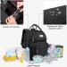 SndMor Waterproof Baby Diaper Bag Backpack - Large Unisex Design with Diaper Station & Changing Pad (Stylish Black) - Buy Online on GoSupps.com