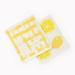 Cuisipro All Purpose Eco-Cloth Sponge Cloth Yellow Stripe/Apple Set of 2