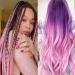 LDMY Ombre Black to Pink Braiding Hair - 6pcs 24 Inch Synthetic Extensions for Women - 100g per Pack - Buy Online on GoSupps.com