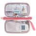 Elonbo Diabetic Supplies Storage Bag Portable Glucose Meter Carrying Case Insulin Pen and Medication Travel Case for Glucose Meters Insulin Pen Test Strips Lancets Syringe Small Ice Pack Pink
