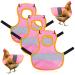 3 Pcs Hen Reflective Vest Adjustable Chicken Harness Walking Chicken Saddle Chicken Aprons for Hens Feather Protection Holder for Duck Hens Goose Poultry Dog Pet Supplies (Pink)