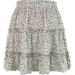 LAEMILIA Womens Floral Print Flared Mini Skater Skirt - Green - Buy Online on GoSupps.com