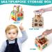 Hellowood 8-in-1 Motor Toy | Wooden Stacking & Sorting Board | Montessori Educational Toy for Toddlers (18+ months) | Blue Packaging - Buy Online on GoSupps.com