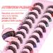 Newcally Colored D Curl Russian Strip Lashes - 10 Pairs Mink Pink & Red Wispy False Eyelashes - Buy Online on GoSupps.com