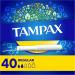 Tampax Cardboard Applicator Tampons - Regular Unscented 40 Count | International Shipping Available - Buy Online on GoSupps.com