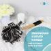 Bamboo Charcoal Infused Loofah Back Scrubber Set for Men & Women | Exfoliating Shower Sponge | Includes 1 Stick Loofah, 1 Luffa Pouf, and Hanging Hook - Black - Buy Online on GoSupps.com