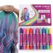 Coloration temporaire pour cheveux - Lot de 10 craies pour cheveux - Marqueur de couleur temporaire - Lavable - Jouet amusant pour adolescents adultes cosplay