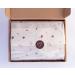 Mikito Organic Cotton Newborn Gifts Box - Unisex Baby Gift Set with Muslin Lovey, Bandana Bib, Teether, Birth Announcement Sign - Beige - Buy Online on GoSupps.com