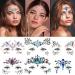 EMOME Face Gems 6 Sets Mermaid Makeup Gems Face Nail Stickers Jewels for Women Kids Face Jewels for Fairy Mermaid Costume Accessories Rave