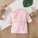 Soft Light Pink Baby Bathrobe for Toddlers | Flannel Nightwear for Boys & Girls (Ages 1-2) - Buy Online on GoSupps.com