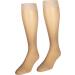 NuVein Sheer Compression Stockings - 15-20 mmHg Support for Women Medium Denier Knee High Closed Toe Beige Large - International Shipping Available - Buy Online on GoSupps.com