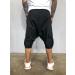 Men's Black Drop Crotch Hippie Shorts - XX-Large | Elastic Drawstring Harem Pants for Yoga Genie Boho Style - Buy Online on GoSupps.com