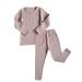 DreamBuy 20 Colours Ribbed Pyjama/Tracksuit/Loungewear Unisex Boys And Girls Pyjamas Baby Clothes Pyjamas For Women And Mens Pyjamas 3-6 Months Velvet Mocha