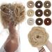 Sego hair part with rubber band 55g dutt hair parts hair tie with hair hair extension updos Messy Bun for girls dark blonde & blonde