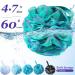 10-Piece Loofah Back Scrubber Set with Long Handle Brush - Exfoliating Shower Poufs for Men and Women - Buy Online on GoSupps.com