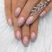 MERVF Square Press on Nails Medium Fake Nails Ombre French Tip Squoval Glue on Nails with Design 24pcs Glossy Gradient Acrylic Nails for Women 46-01