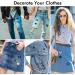 CAREGY 24PCS Iron on Denim Patches Repair Kit - 4 Shades Jean Patch Set for Clothing Repair & Decoration - 3 x 4-1/4 (7.6cm x 10.8cm) - Blue - Buy Online on GoSupps.com