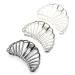 QinGoo Large Black Metal Shell Hair Clip - Stylish Hair Accessories for Women & Girls (8cm x 4cm) - Buy Online on GoSupps.com