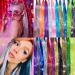 Hair Tinsel Kit  22 Colors Tinsel Hair Extensions for Women Girls  Fairy Hair Tinsel Heat Resistant Glitter Sparkling Shiny Colorful Synthetic Hair 47 Inches for Halloween Cosplay Christmas New Year Party (multicolor-1)