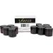 Vivaplex 12 Amber 2 oz Round Glass Jars with Inner Liners and Black Lids - Ideal for DIY Projects and Storage - Buy Online on GoSupps.com