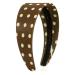 Womens Retro Headband - Brown Dots | Elastic Durable & Stylish | Shop Now! - Buy Online on GoSupps.com