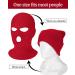 Geyoga 3 Hole Winter Knitted Full Face Cover Balaclava Ski Mask - Red, Adult Size | Ideal for Outdoor Sports - Buy Online on GoSupps.com