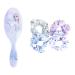 Frozen Princess Elsa Hair Accessory 5 Pcs Set 1 Regular 9 inch Frozen Hair Brush For Girls + 4 Frozen Scrunchies For Kids Hair Accessories For Girls Detangling Brush Elastic Hair Ties Ropes Scrunchies 5 Peace Set 7