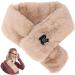 USB Heated Scarf - Adjustable & Detachable Plush Warming Neck Wrap in Light Tan | Perfect for Cold Weather - Buy Online on GoSupps.com