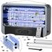 MJUM insect destruction Double -sided electrical insect trap mosquito lamp 20W 3500V electric mosquito destroyer fly trap with timer & remote control for interiors garden two replacement lamps