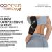 Copper Fit Pro Series Compression Elbow Sleeve - Large Black with Copper Trim - Buy Online on GoSupps.com