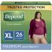 Depend Fit-Flex Adult Incontinence Underwear for Women, Disposable, Maximum Absorbency, X-Large, Blush, 26 Count X-Large (26 Count)