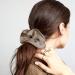 Apricot Oversized Silk Scrunchies - Elastic Satin Hair Ties for Frizz Prevention and Breakage - Buy Online on GoSupps.com