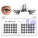 Beyelian single eyelashes C curl cluster eyelashes cluster lashes 48 PCs 0.07mm 10mm diy eyelash extensions individual lashes at home super thin black band (luxury) 48 pieces (1 Pack) C-black 10mm luxury
