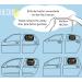 HECKBO 2x Car Sun Visor with 8 Suction Cups - Forest Animals Design - 48x31cm - Side Sunshade for Baby Kids - Includes Bag - Buy Online on GoSupps.com