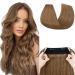 Elailite Secret Wire Hair Extension Invisible Headband With Clips One Piece Real Human Hair Straight (#06 Light Brown 18 Inch (95 g)) 18 Inch (95 g) #06 Light Brown
