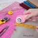 WhisperDream 45mm Pink Rotary Cutter with Safety Design + 8 Blades - Ideal for Sewing, Quilting, Fabric & Crafts - Buy Online on GoSupps.com
