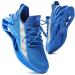 kokib Men's Running Sports Walking Shoes Mesh Lightweight Breathable Athletic Jogging Fashion Sneakers Sneakers Tennis Blade 7 Blue