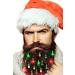 BEARDAMENTS Beard Lights - The Original Light Up Beard Ornaments  16pc Colorful Christmas Facial Hair Baubles for Men in The Holiday Spirit with Clip for Easy Beard Attachment