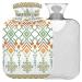 Naanle flower heat bottle with reference heat and cold therapy transparent hot water bottle 1 l for bed handfoot pain relief