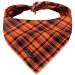 ARING PET Hundebandana-Halloween-Hundeschal-Hahlk cute orange-colored grid dog tabanas puppy triangle bibs for small to large dogs and cats of S orange grid