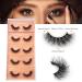 Buy Dysilk 5 Pairs Fluffy 6D Faux Mink Eyelashes - Soft Reusable Natural Look Strip Lashes Kit | 16mm Wispy Lashes Online - Buy Online on GoSupps.com