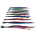 Real Feather Hair Extensions - Short Skinny 7-9 inch - 25 Feathers (Mixed Brights) with Rings/Loop - Buy Online on GoSupps.com
