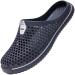 Saguaro clogs breathable mesh slippers summer hollow mountain shoes leisure bathing shoes beach aqua slippers flat sole slippers women men 45 EU navy