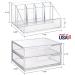 STORi Chloe Clear Makeup Holder + Double Drawer Organizer | Organize Cosmetics | Made in USA - Buy Online on GoSupps.com