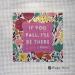 Needlepoint Canvas for Adults with a Sassy Saying and Bright Floral Colors. Design is 8" x 8" on 14 Count Mono Canvas.