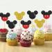 MonMon & Craft Mickey Cupcake Toppers/Girls Boys Children Mouse Birthday Cupcake Toppers/Baby Shower/Kids Birthday Party Decorations/Glitter - 24 Pcs - Buy Online on GoSupps.com