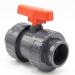PVC ball tap I 50mm I 1 1/2 inch I for adhesive muffles and fittings i shut-off tap 2-ways I PVC pipe connector 50mm i ball slide for pool and pond construction I BM_116 50 mm